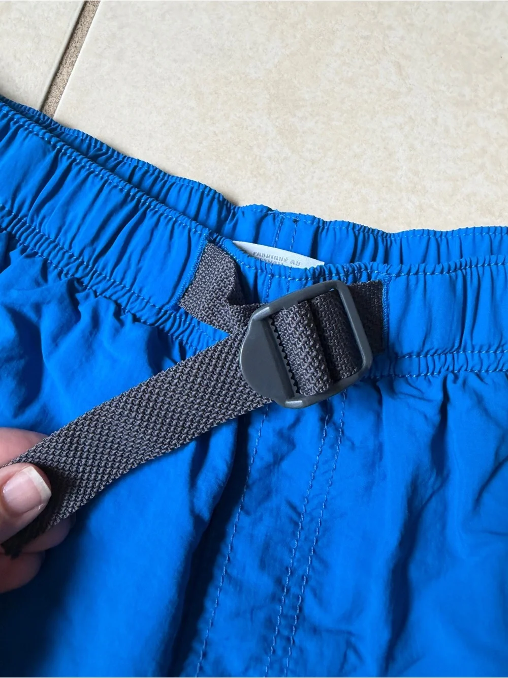 Columbia Mens Cargo Shorts S Packable Blue Belted Mesh Liner Nylon Swim Hiking